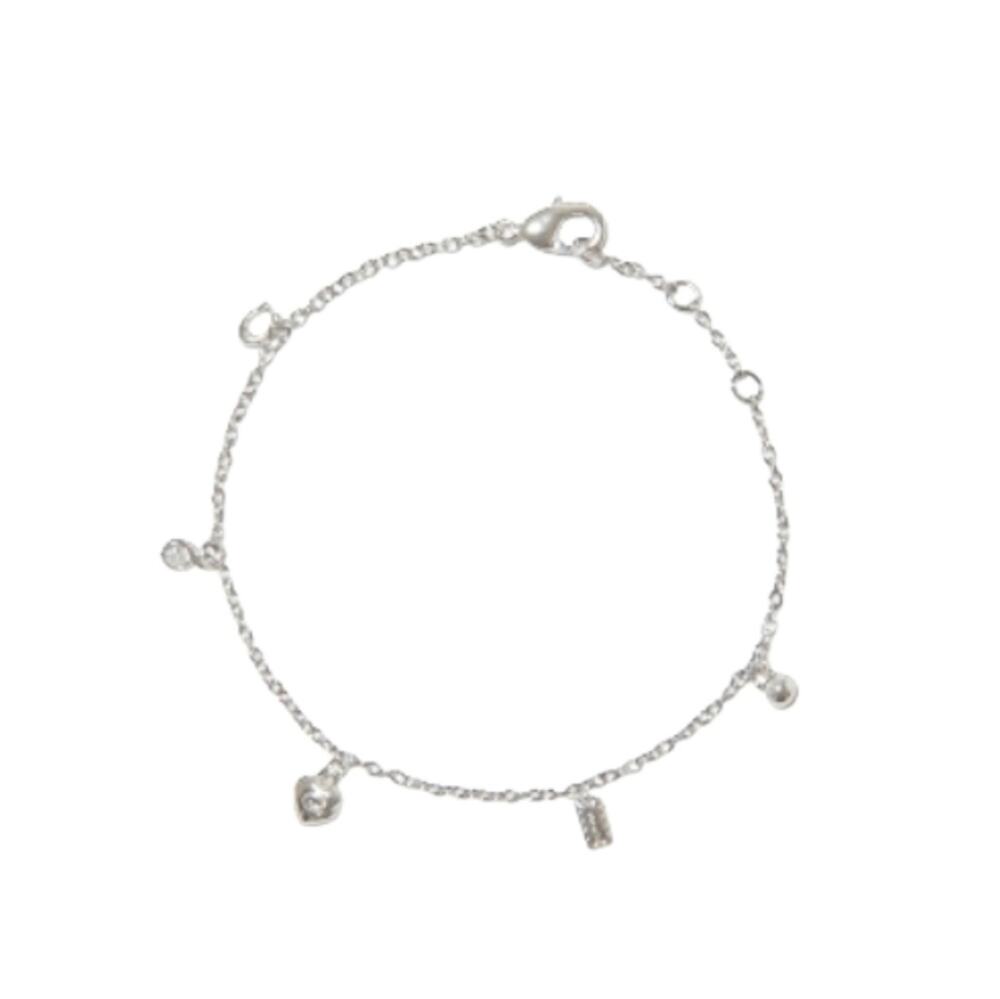 Coach Charm Bracelet Silver Plated Brass